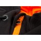 Veste Fox heavy lined hoody black orange