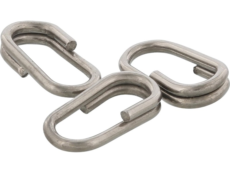 OVAL SPLITRING 8MM BLACK NICKEL 10PCS