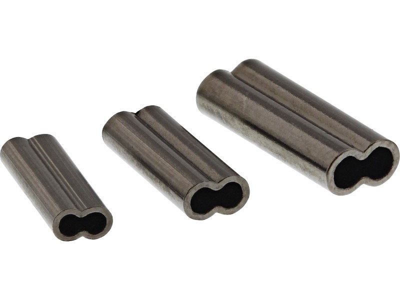 DOUBLE WIRE CRIMP Ø1,2MM BLACK NICKEL 20PCS