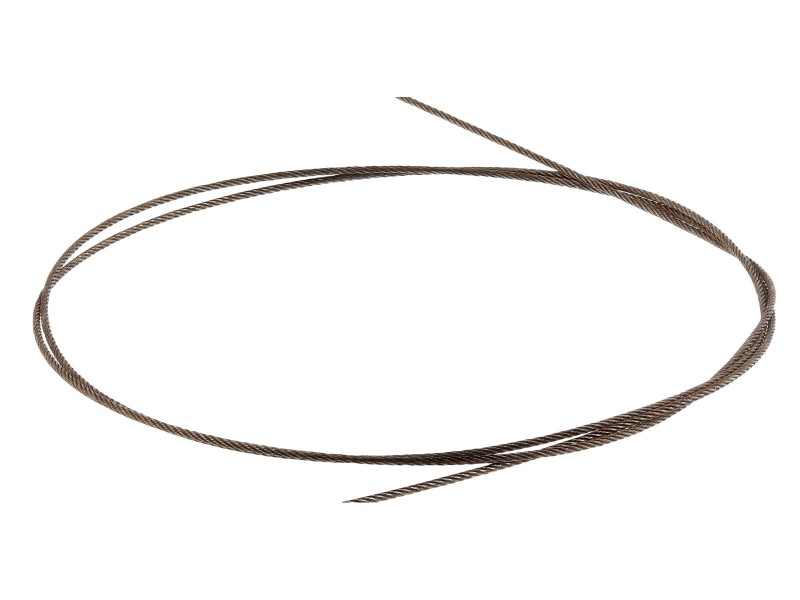 STAINLESS STEEL 49-STRAND WIRE 5M 30KG 66LBS BLACK