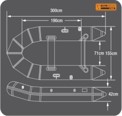 3,0m inflatable Boat - Slat Floor