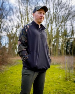 LW Black / Camo qtr zip 2 XL