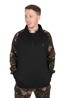 LW Black / Camo qtr zip MEDIUM
