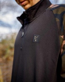 LW Black / Camo qtr zip MEDIUM