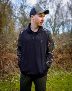 LW Black / Camo qtr zip MEDIUM