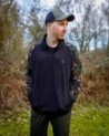 LW Black / Camo qtr zip MEDIUM