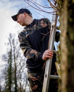 LW Black Camo Split Zip Hoody 3XL