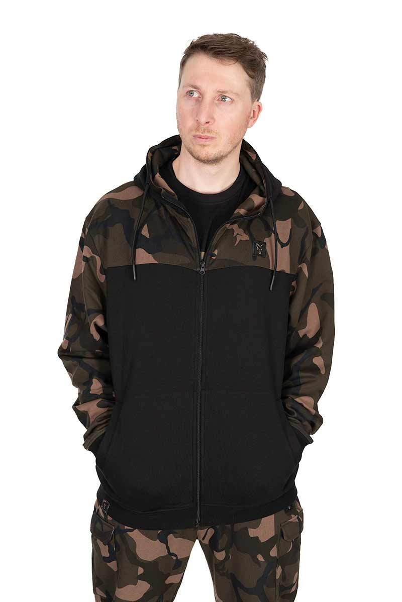 LW Black Camo Split Zip Hoody XL