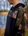 LW Black Camo Split Zip Hoody L