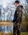 LW Black Camo Split Zip Hoody L