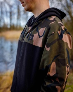 LW Black Camo Split Zip Hoody M
