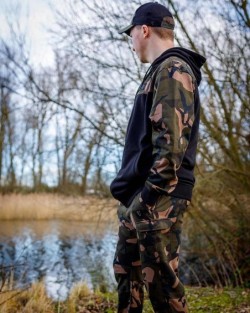 LW Black Camo Split Zip Hoody M
