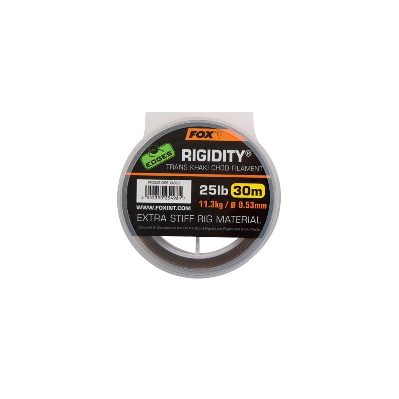 Edges Rigidity Chod Filament 0,53mm 25lb x 30m trans khaki