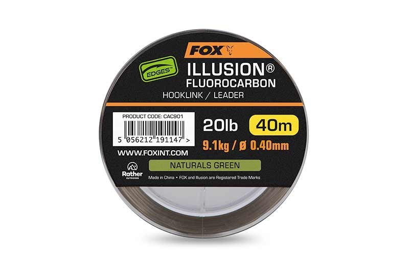 Edges Illusion Fluorocarbon 30lb 13,6kg 0,50mm 40m 4pcs naturals green
