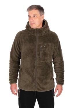 Khaki HD premium full zip teddy - M