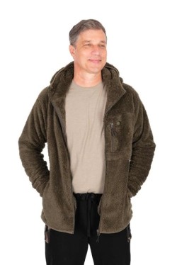 Khaki HD premium full zip teddy - M