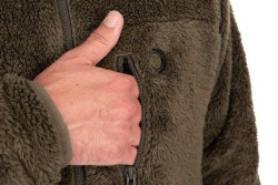 Khaki HD premium full zip teddy - M