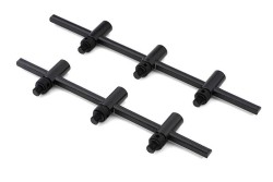 Black Label Slim Adjustable 2 Rod Buzz Bars 110mm 125mm