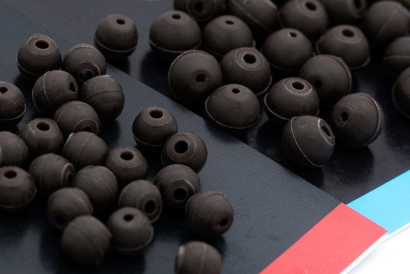 Safe Zone 4mm Rubber Bead Brown 25 pcs