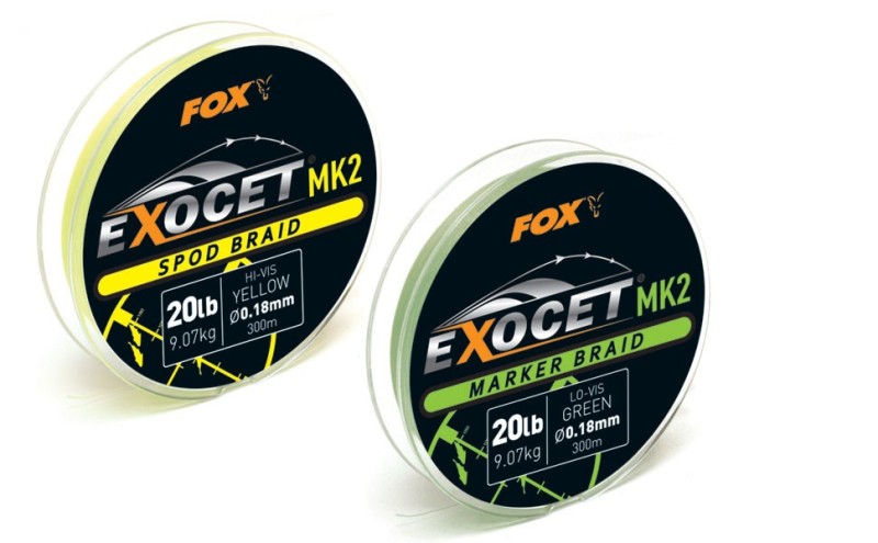 Exocet® MK2 Spod & Marker Braid - 0,18mm/20lb x300m MARKER -Green