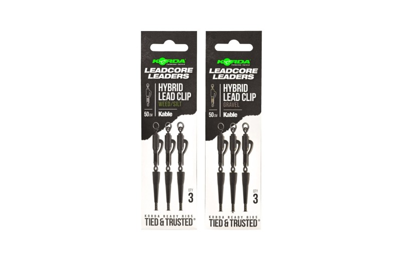 Kable Leadcore Leader Hybrid Lead Clip Gravel 50cm