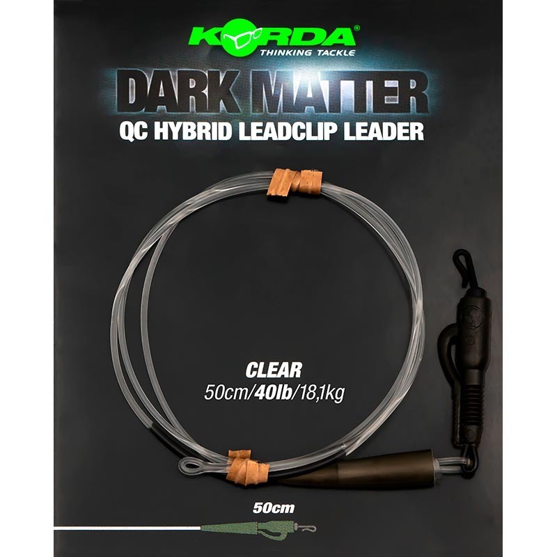 Dark Matter Leader QC Hybrid Clip Weed Weedy Green 40lb - 1m