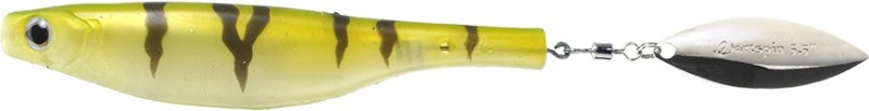 DARTSPIN PRO WEEDLESS 7 STRIPED GREEN - SILVER monté x1