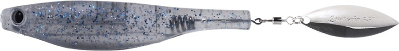DARTSPIN 3 1/2 SMOKE BLUE - SILVER non montés x2