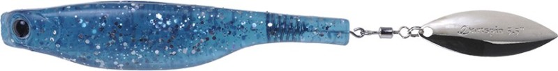 DARTSPIN 7 SEE THROUGH BLUE - SILVER non montés x2