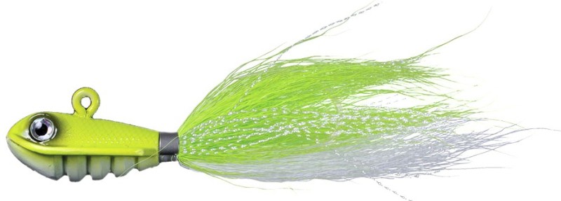 BOUNCING BUCKTAIL 84GRS 6/0 CHARTREUSE PEARL