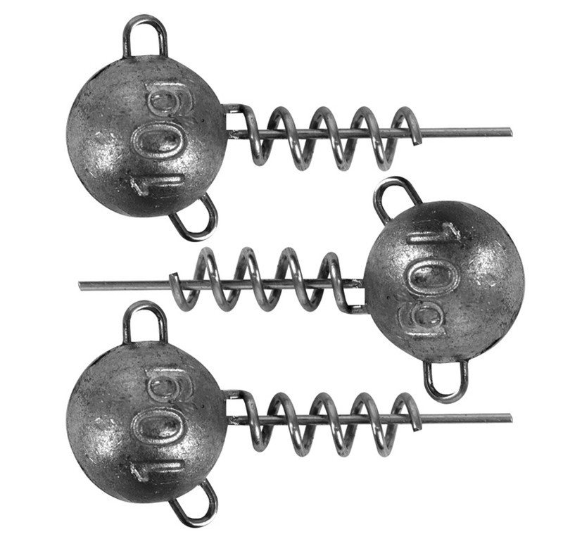 Corkscrew Round Jig Heads 10g 3pcs