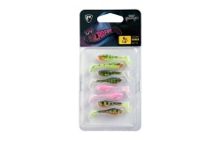 Micro Spikey Fry UV Mixed Colour Pack 4cm 8pcs