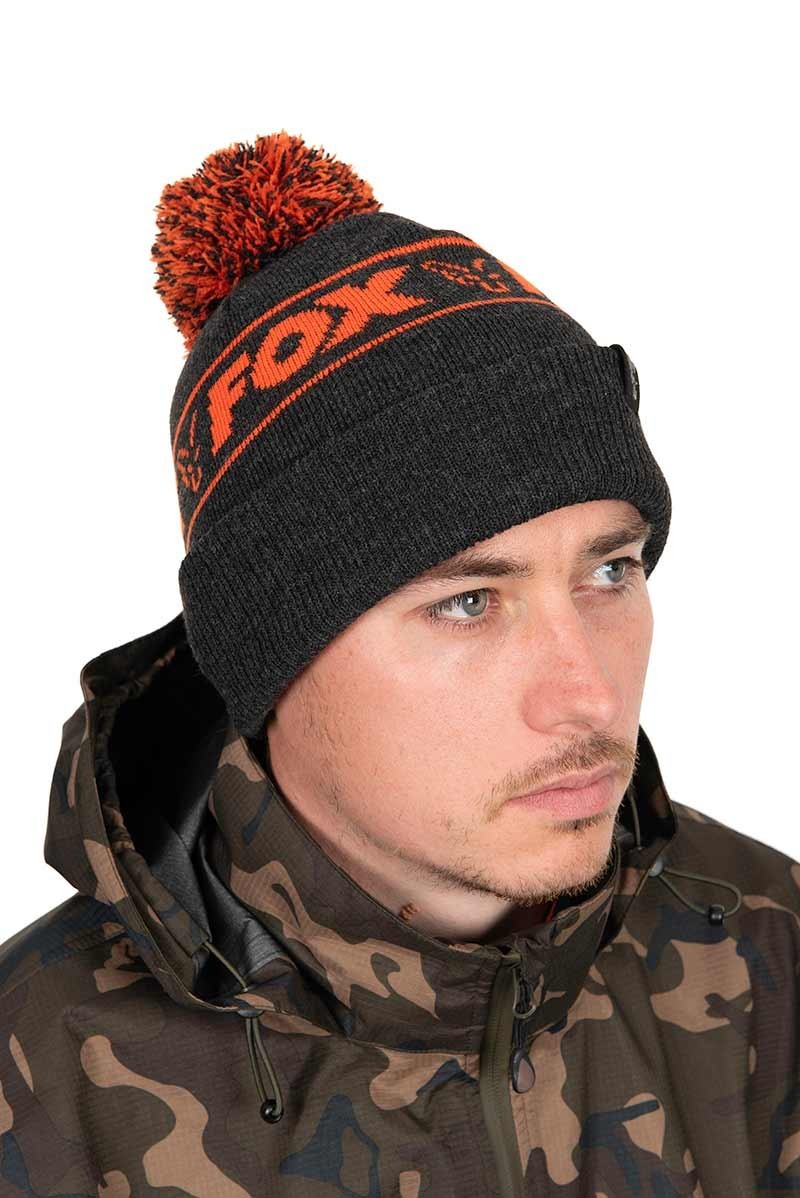 Collection Bobble Hat Black/Orange