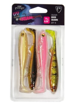 Slick Shad 11cm Mixed UV Colour Pack 4pcs