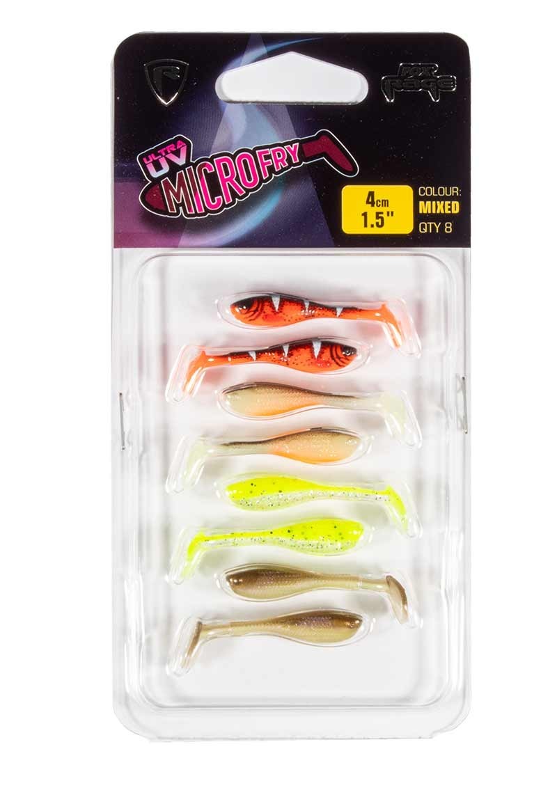 Mini Fry UV Mixed Colour Pack 4 4cm 8pcs