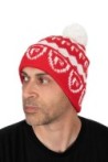 Red and White Bobble Hat