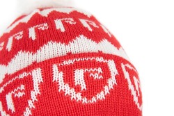 Red and White Bobble Hat