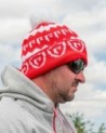 Red and White Bobble Hat