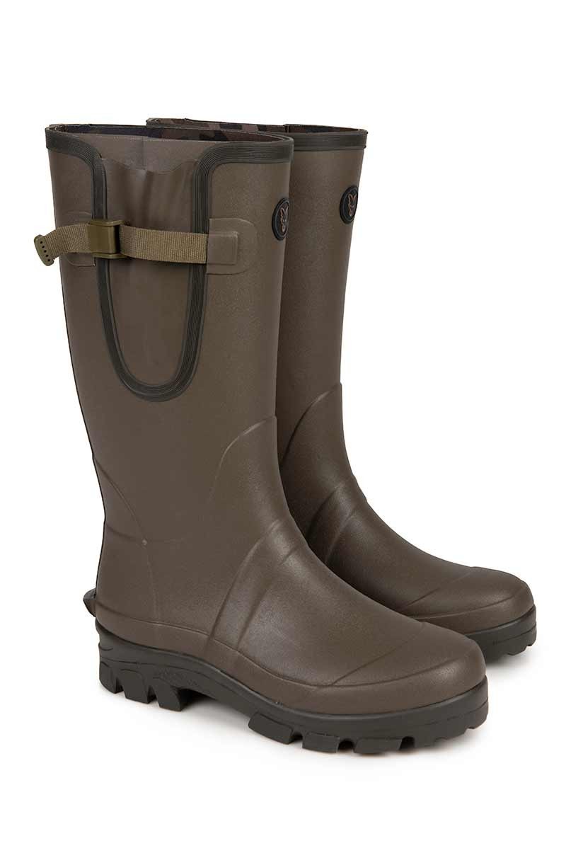 Neoprene lined Camo/Khaki Rubber Boot (Size 9)