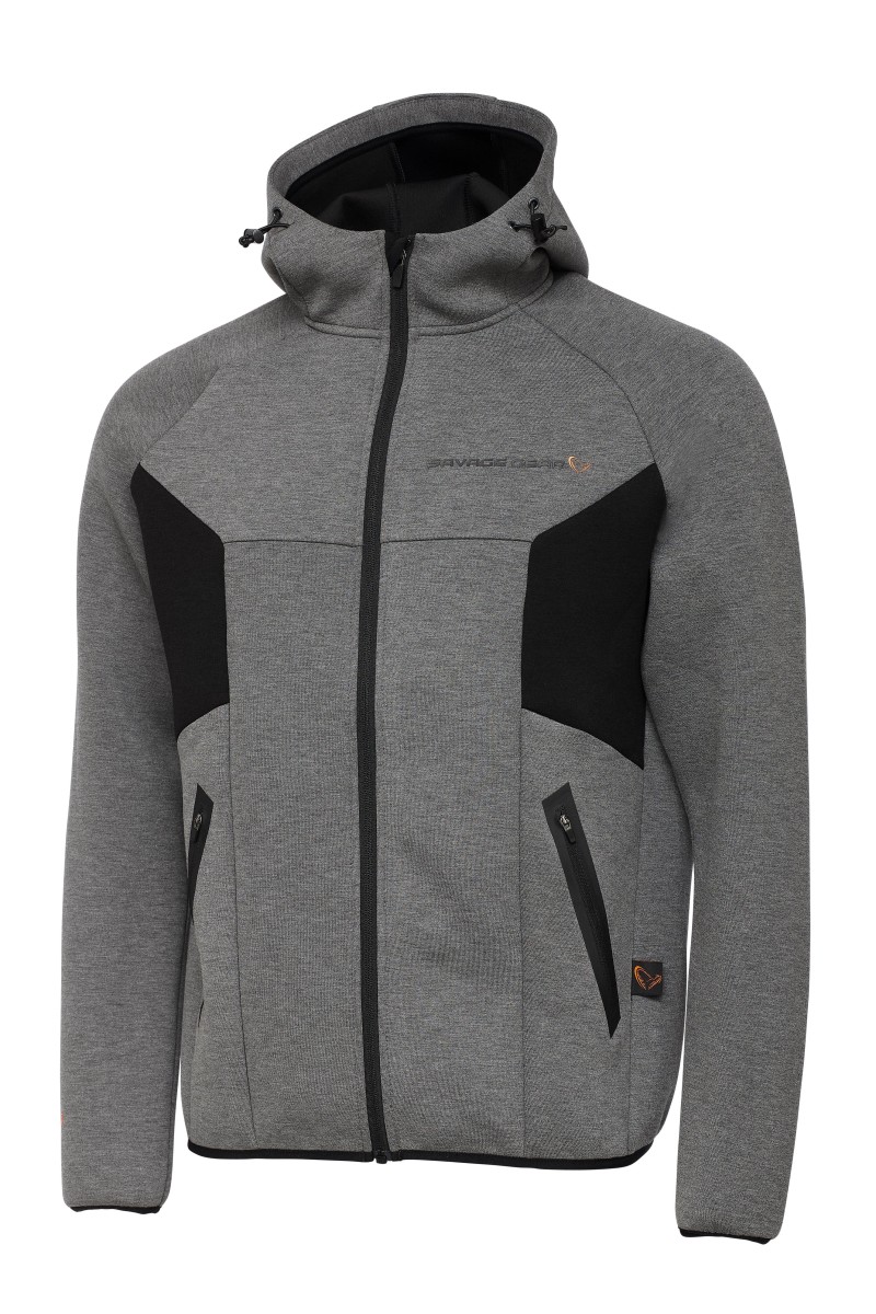 TEC-FOAM ZIP HOODIE S DARK GREY MELANGE