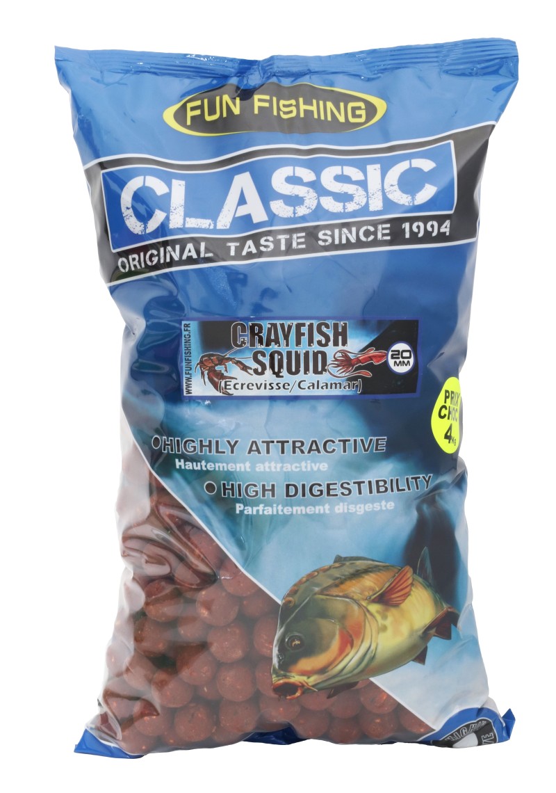 Classic - Bouillettes - 4kg - 20mm - Ecrevisse Calamar