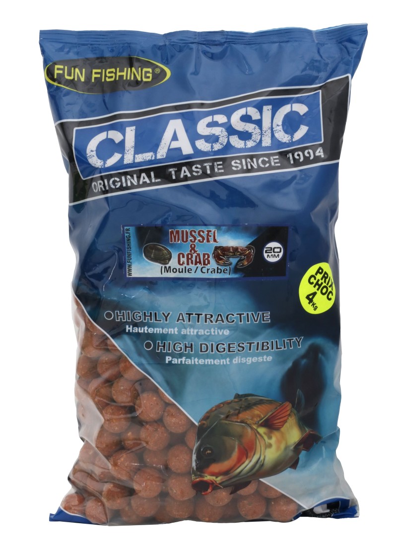 Classic - Bouillettes - 4kg - 20mm - Moule Crab