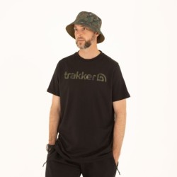 Trakker CR Logo T-Shirt Black Camo - Small