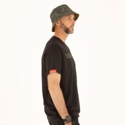 Trakker CR Logo T-Shirt Black Camo - Small