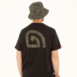 Trakker CR Logo T-Shirt Black Camo - Small