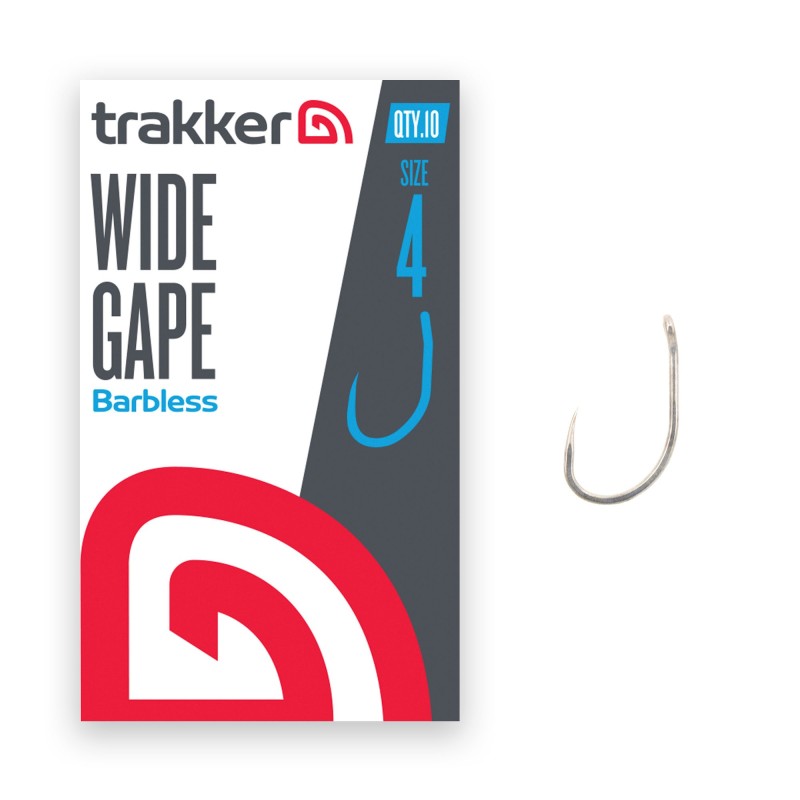 Trakker Wide Gape Hooks Size 4 (Barbless) TPx5