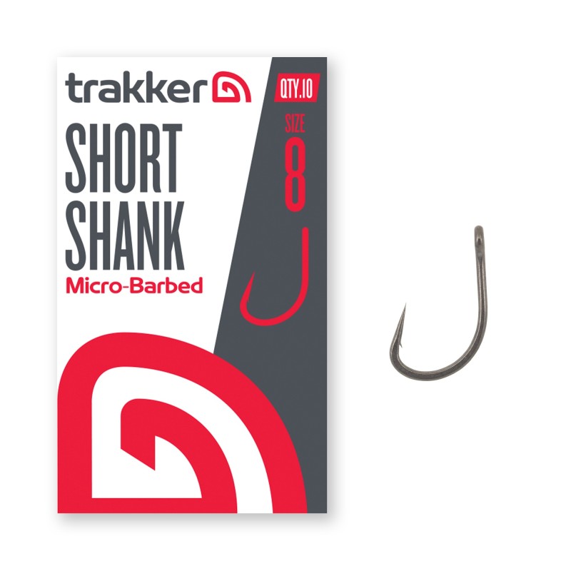 Trakker Short Shank Hooks Size 8 (Micro Barbed)