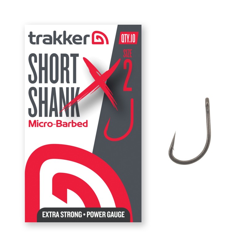 Trakker Short Shank XS Hooks Size 2 (Micro Barbed)