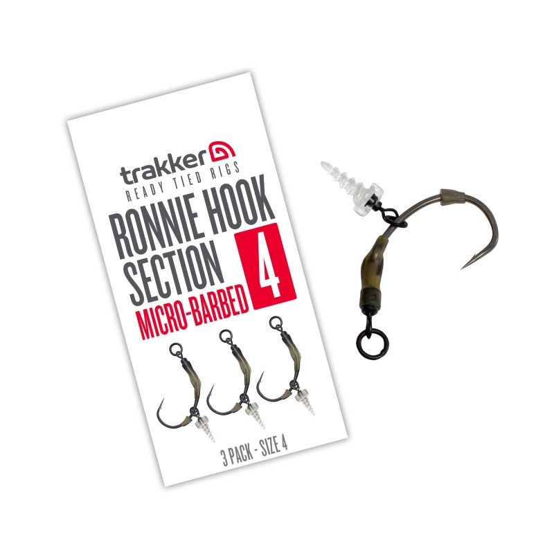 Trakker Ronnie Hook Section 3 Pack Size 4 (Micro Barbed) TPx5