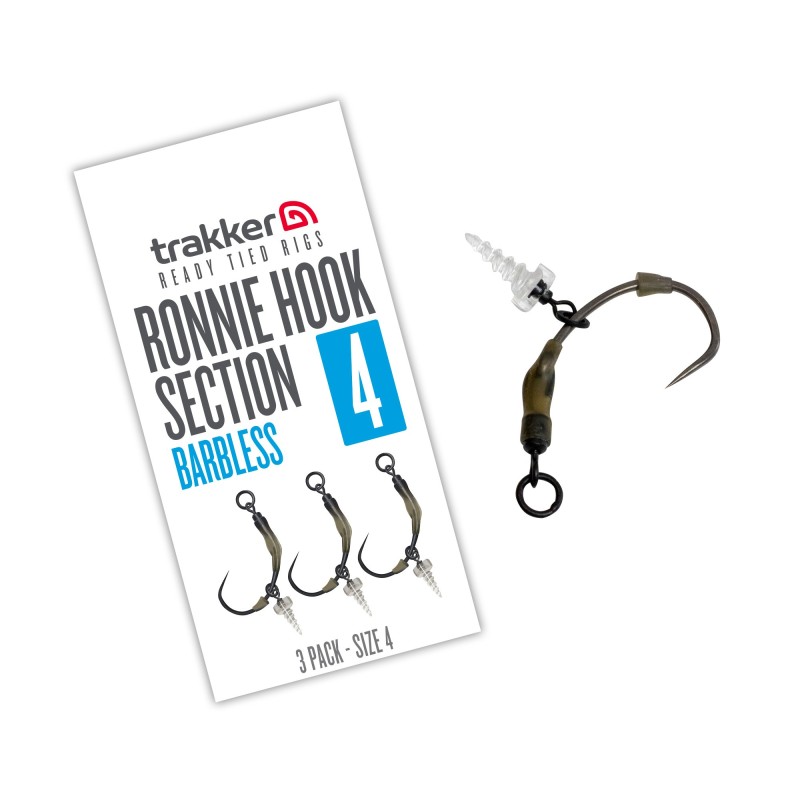 Trakker Ronnie Hook Section 3 Pack Size 4 (Barbless) TPx5